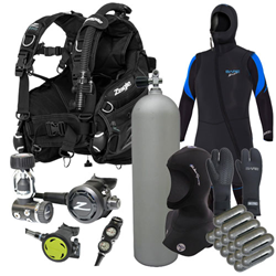 ZEAGLE ONYX, BRAVO BCD & BARE WETSUIT PACKAGE